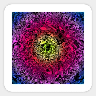 Mental Maze Color Abstract Sticker